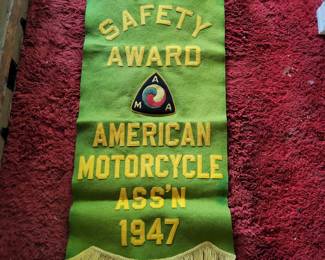 Felt banner AMA American motorcycle association