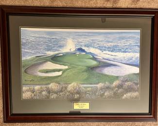 100TH US OPEN PEBBLE BEACH THE HOLE SIGNED
