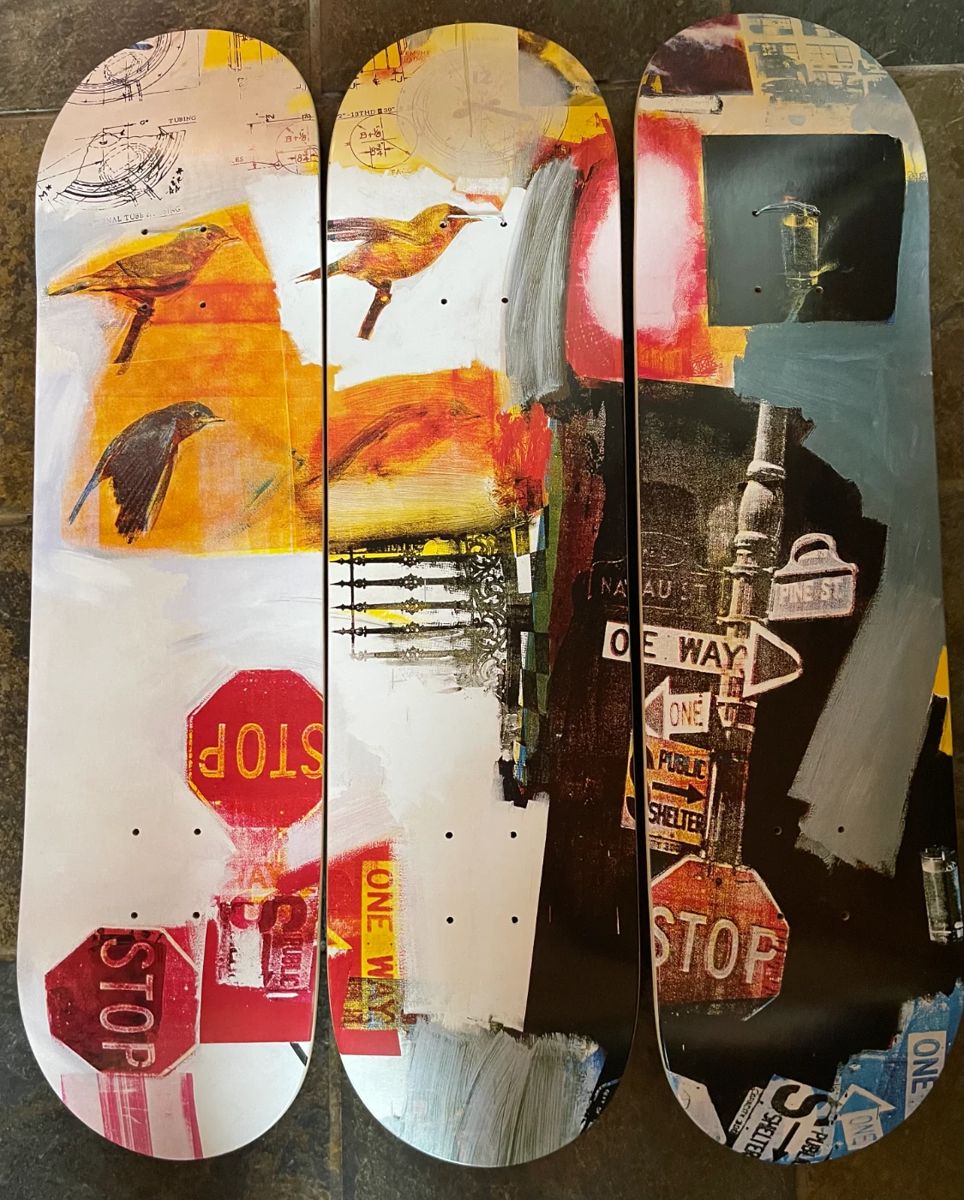 Limited edition Robert Rauschenberg Skateroom Boards - set of three