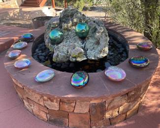 Fun glass garden accents