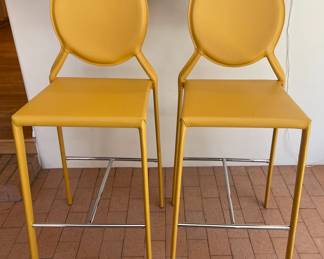 Leather bar stools