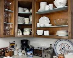 cabinets with dishes