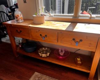 British Cottage butcher block serving table 