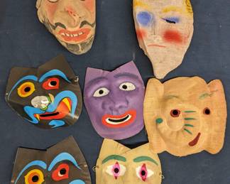 Vintage Halloween Gauze Masks