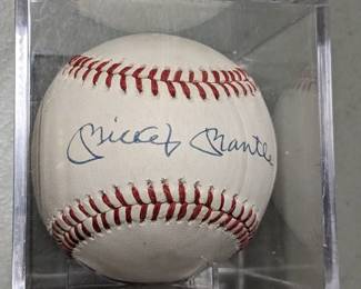 Mantle Signed Baseball