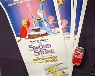 Stack of Original Disney Sword In The Stone Posters