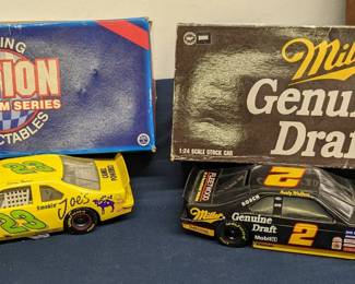 Race car lot with boxes