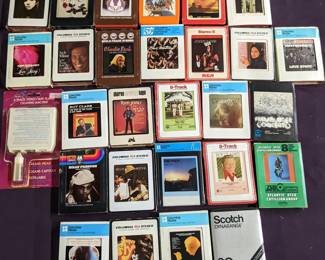 8-Track Cassettes with head cleaner