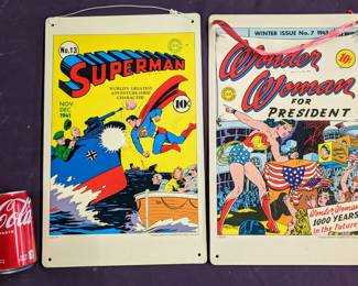 Pair of Large DC Comics Prints