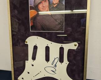 Dino DiMucci Signed Guitar Pick Guard in Frame