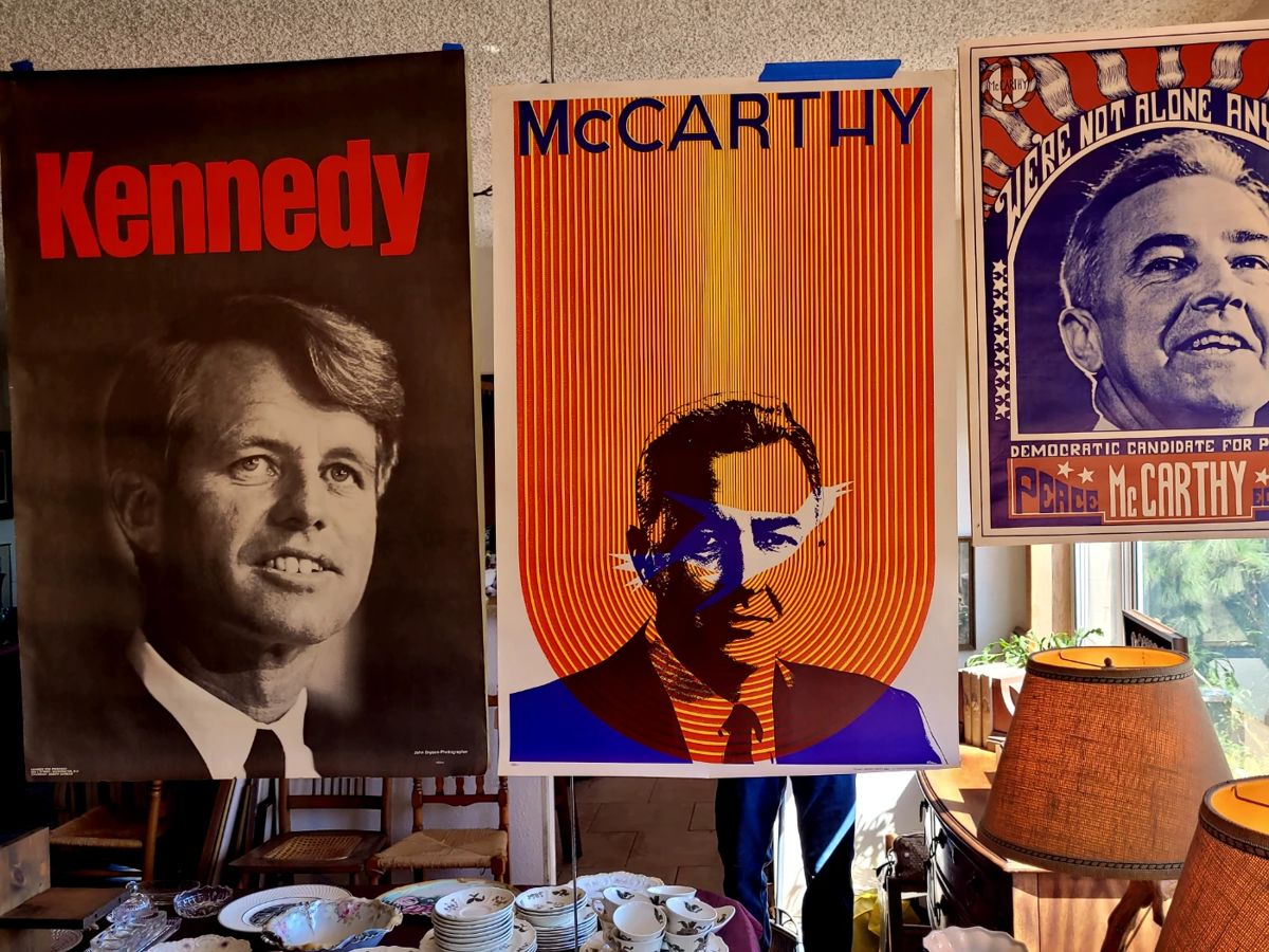 Large assortment of vintage campaign posters...1968