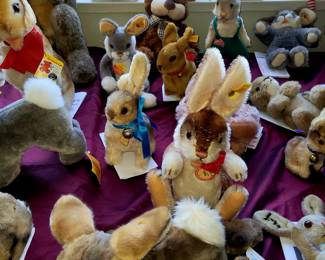 Assorted Steiff bunnies