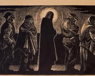 "Christ of the Breadline" woodblock by Eichenberg