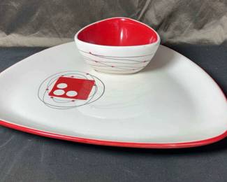 Dansk Orbit Tray  Bowl Set