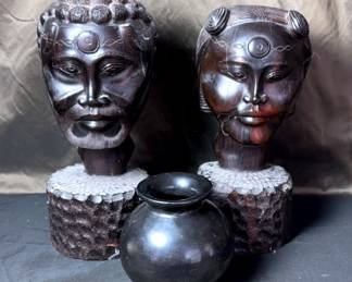 African Hardwood Carved Figurines and more 