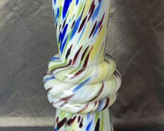 Vintage Murano Splatter Glass Vase