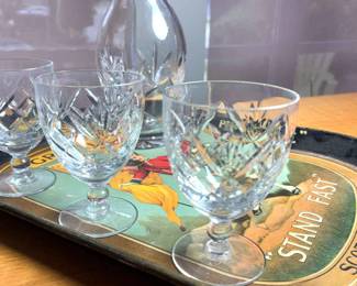 Grants Stand Fast Whisky Tray  Crystal Barware 