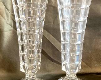 Pair Of Cristal DArques Vases