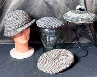 Vintage Houndstooth Caps
