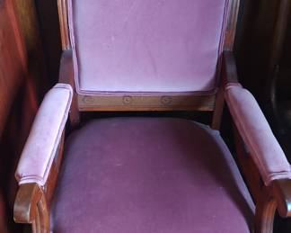 velvet antique chair