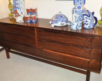 Phenomenal HJN Mobler Furniture by Nils Jonsson Walnut 6 Drawer Dresser/Credenza, circa 1960's, 71.5"W x 29.25"H x 17.75"D