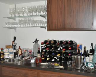 Wonderful Overview of our Bar Filled with Vintage Treasures.