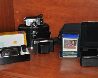 Vintage Cameras Available with Cases!  Bell & Howell Perpetua Electric Eye Zoomatic, Bell & Howell/Cannon 602019 and a Polaroid Spectra System SE.