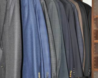 Wonderful Selection of Men's Sport Coats and Suits including Hickey Freeman, Joseph Abboud, Bill Blass, Peter Milar, Monte Bella, & Dillard. 