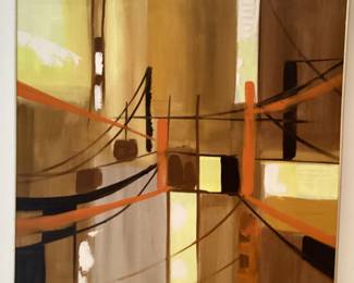 Terrific Mid Century Etta Benjamin Cien, (American 1924-2010) signed oil on Canvas.  