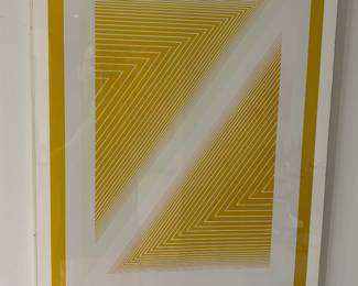 Wonderful Richard Anuszklewicz (American 1930-2020) 1972 Geometric Screen Print "Yellow Opt Art" Signed and Numbered AP 4/20, 21.25" x 28.25"