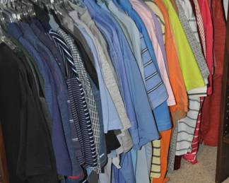 Terrific Assortment of Short Sleeve Polo Shirts and Golf Shirts, Mostly Size XL with Brands Including Ted Baker, Bobby Jones, Vince & Polo. 