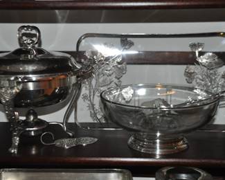 More Great Silver Plate and Glass Serving Pieces Available