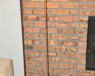 Mid Century Brushed Metal and Hand Blown Frosted Glass Mushroom Globe Laurel Lamp, 56"H