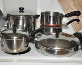 Vintage Revere Ware Pots and Pans, Many Copper Bottoms Available