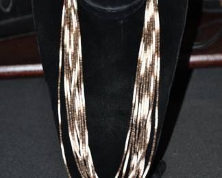 Wonderful 10 Multi Strand Heishi Beaded Necklace