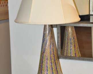 Fabulous Mid Century Murano Glass Table Lamp, 31"