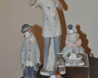 Fun Selection of Lladro Figurines Including Retired Dentist and Clowns