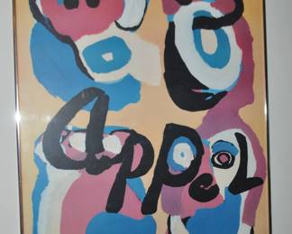 Karel Appel l(Dutch 1921-2006) Aberbach Fine Art Show 1973 Exhibition Poster.   23.25" x 31" 