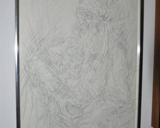 Jossi Stern (Master Israeli Artisit 1923-1992). Untitled Print, 13.75 x 19.75)