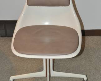 Up Close View of the Fabulous Burke Dining Chairs with Taupe Leather Padding!