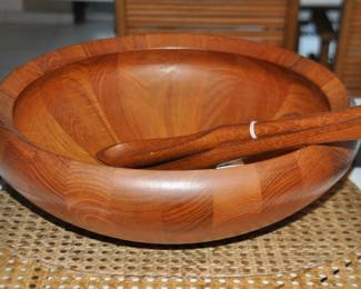 Up Close View of the Fabulous Dansk Teak Serving Bowl by Jens Quistgaard.