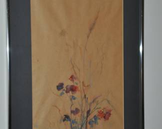 Yoko Moro (Japanese 1928-2011) Signed Watercolor on Paper, 19" x 27"