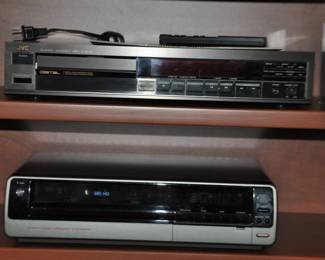 Vintage GE VHS 9-7500 and JVC XL-V400 Compact Disc Player Available.