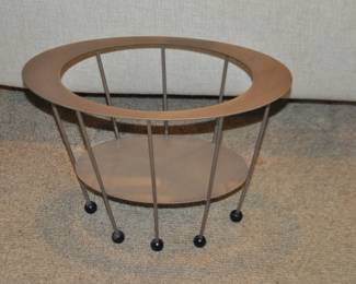 Very Cool Polished Chrome Orbit Magazine Holder, 18"W x 14.5"H x 9.5"D