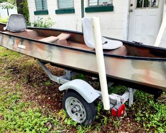 Gheenoe on Magic Tilt Trailer - Title in Hand