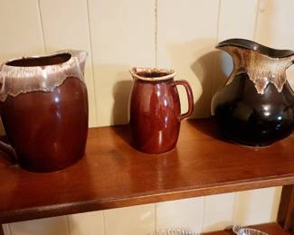 Brown Stoneware &  Little Honey Pot