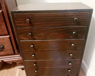 7 Drawer Wood Cabinet