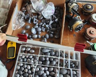 Tons of fishing lead weights!