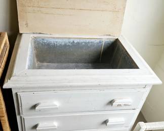 Baby Bath Dresser - Would make a Great Planting Table?
