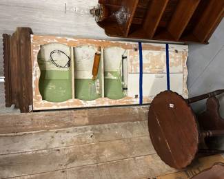 What a great chippy corner cabinet.